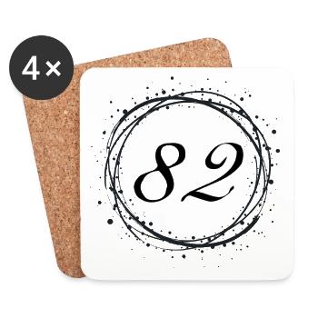 82 - Dessous de verre (lot de 4) - blanc - Devant
