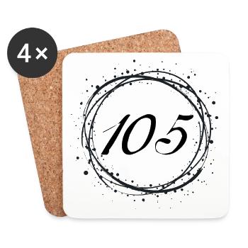 105 - Dessous de verre (lot de 4) - blanc - Devant