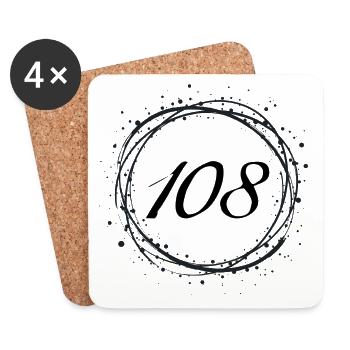 108 - Dessous de verre (lot de 4) - blanc - Devant