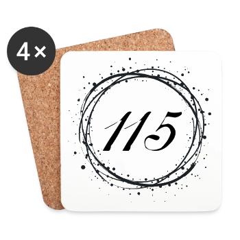115 - Dessous de verre (lot de 4) - blanc - Devant