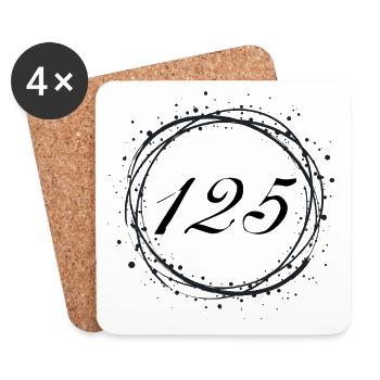 125 - Dessous de verre (lot de 4) - blanc - Devant