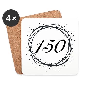 150 - Dessous de verre (lot de 4) - blanc - Devant