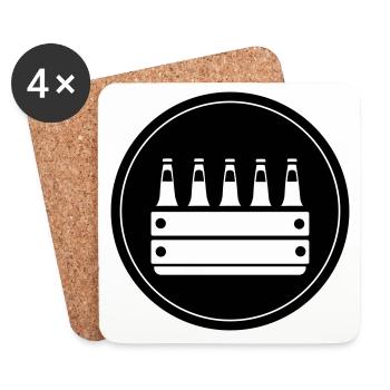 Beer crate crate beer - Coasters (set of 4) - white - Front