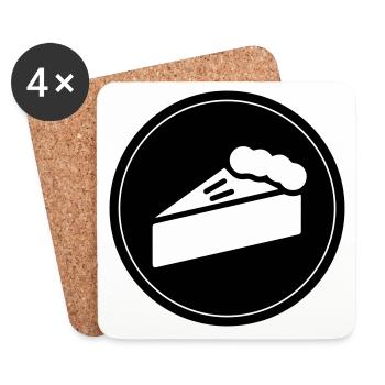 Cake apple pie pastry chef - Coasters (set of 4) - white - Front