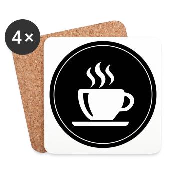 Coffee Cup Coffee - Coasters (set of 4) - white - Front