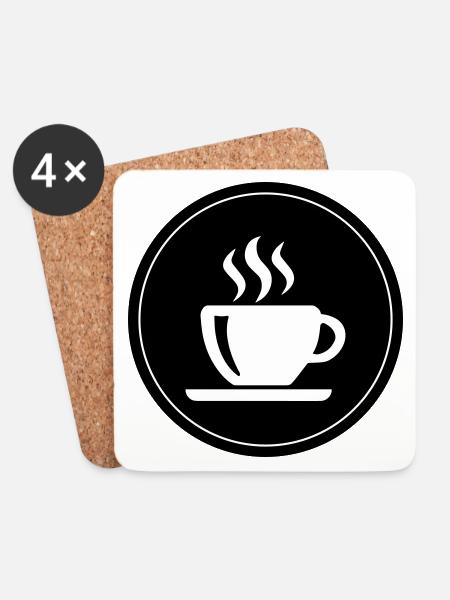 Coffee Cup Coffee - Coasters (set of 4) - white