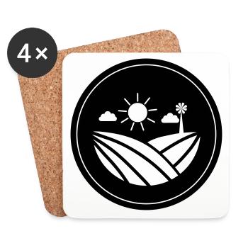 Agriculteur - Dessous de verre (lot de 4) - blanc - Devant