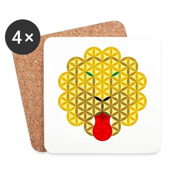 Lion of Life SMLB/TGR - Coasters (set of 4) - white - Front