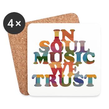 Soul Music Retro - Coasters (set of 4) - white - Front