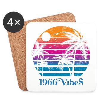 1966 53rd birthday - Coasters (set of 4) - white - Front