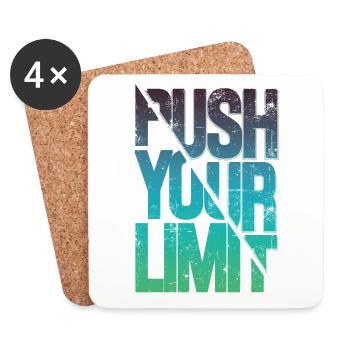 Push your limit - Untersetzer (4er-Set) - Weiß - Vorne