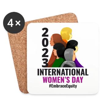 International Women's Day 2023 March 8 - Coasters (set of 4) - white - Front
