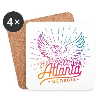 Atlanta Georgia - Untersetzer (4er-Set) - Weiß - Vorne