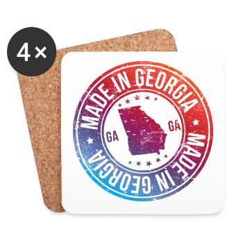Made in Georgia USA Retro - Coasters (set of 4) - white - Front