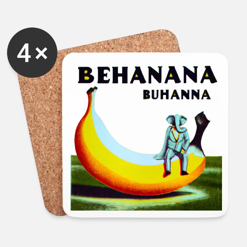 Behanana Buhanna - Untersetzer (4er-Set) - Weiß