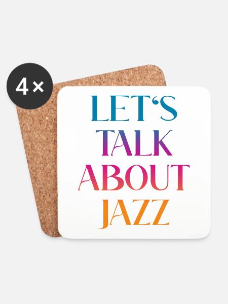 Let's talk about Jazz - Untersetzer (4er-Set) - Weiß