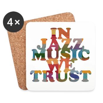 In Jazz Music we Trust - Untersetzer (4er-Set) - Weiß - Vorne