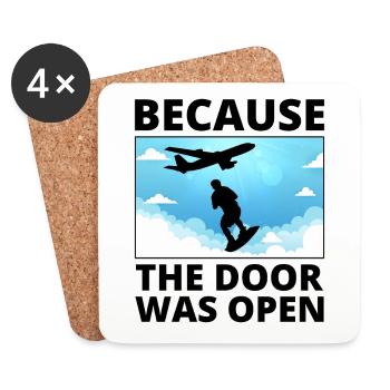 Skysurfing Skydiving Extreme Sport Skydiver Funny - Coasters (set of 4) - white - Front
