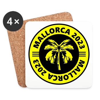 Majorque 2023 - Dessous de verre (lot de 4) - blanc - Devant
