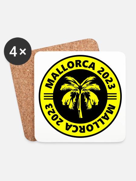 Mallorca 2023 - Untersetzer (4er-Set) - Weiß