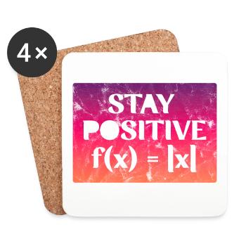 Stay Positive - Coasters (set of 4) - white - Front
