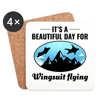 Wingsuit volant Base Jumping Parachutisme Wingsuit - Dessous de verre (lot de 4) - blanc - Devant