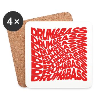 Drum And Bass Trippy - Coasters (set of 4) - white - Front