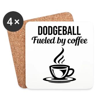 Dodgeball Player Coach Team Sports Coffee Funny - Coasters (set of 4) - white - Front