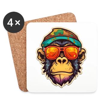 The boss of the tropics - Coasters (set of 4) - white - Front