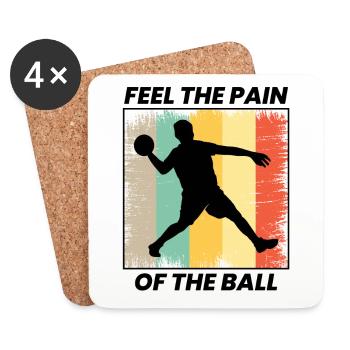 Dodgeball Player Coach Team Sports Funny - Coasters (set of 4) - white - Front