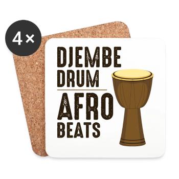 Djembespieler, Schlagzeuger, Musik, Schlagzeuger, Schlagzeuger - Untersetzer (4er-Set) - Weiß - Vorne