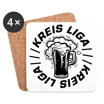Kreis Liga - Untersetzer (4er-Set) - Weiß - Vorne
