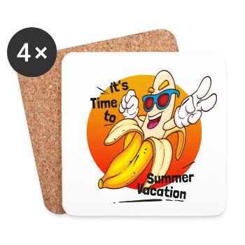 Cool Banana Summer Sea Holiday - Dessous de verre (lot de 4) - blanc - Devant