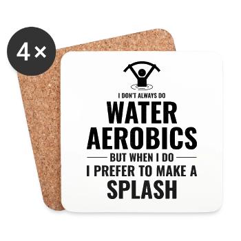 Aquagym Fitness aquatique Aqua Exercice - Dessous de verre (lot de 4) - blanc - Devant