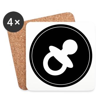 Pacifier Baby - Coasters (set of 4) - white - Front