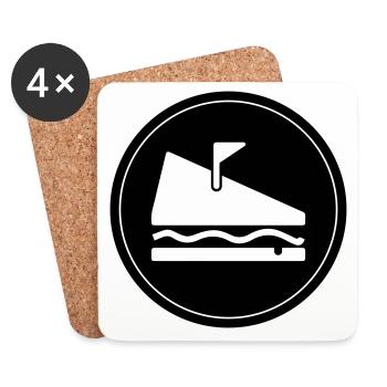 Sandwich Symbol Toast Imbiss - Coasters (set of 4) - white - Front