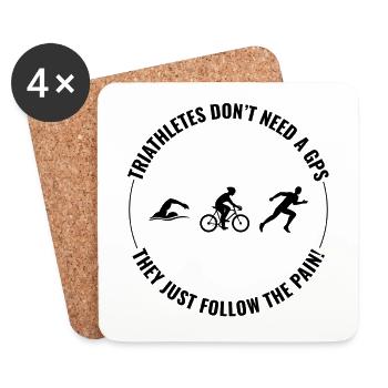 Swim Bike Run Triathlon Triathlete Athletics - Coasters (set of 4) - white - Front