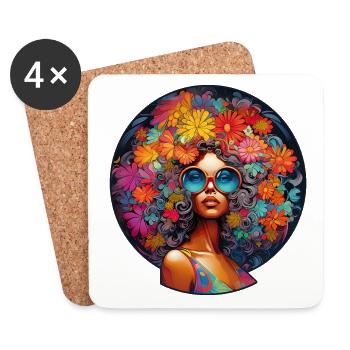 Fleurie Flow Flower Power - Untersetzer (4er-Set) - Weiß - Vorne