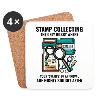 Stamp Collecting Collector Philatelist - Coasters (set of 4) - white - Front