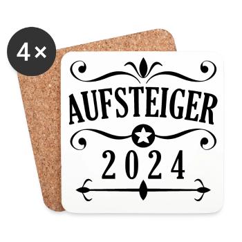 Aufsteiger 2024 Aufstiegstrikot 24 - Untersetzer (4er-Set) - Weiß - Vorne