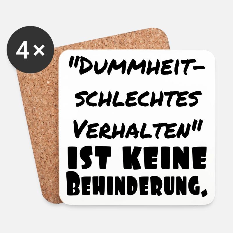 schlechtes verhalten - Untersetzer (4er-Set) - Weiß