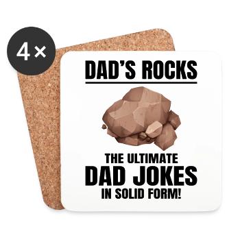 Rock Collecting Rockhounding Funny Geology Dad - Coasters (set of 4) - white - Front