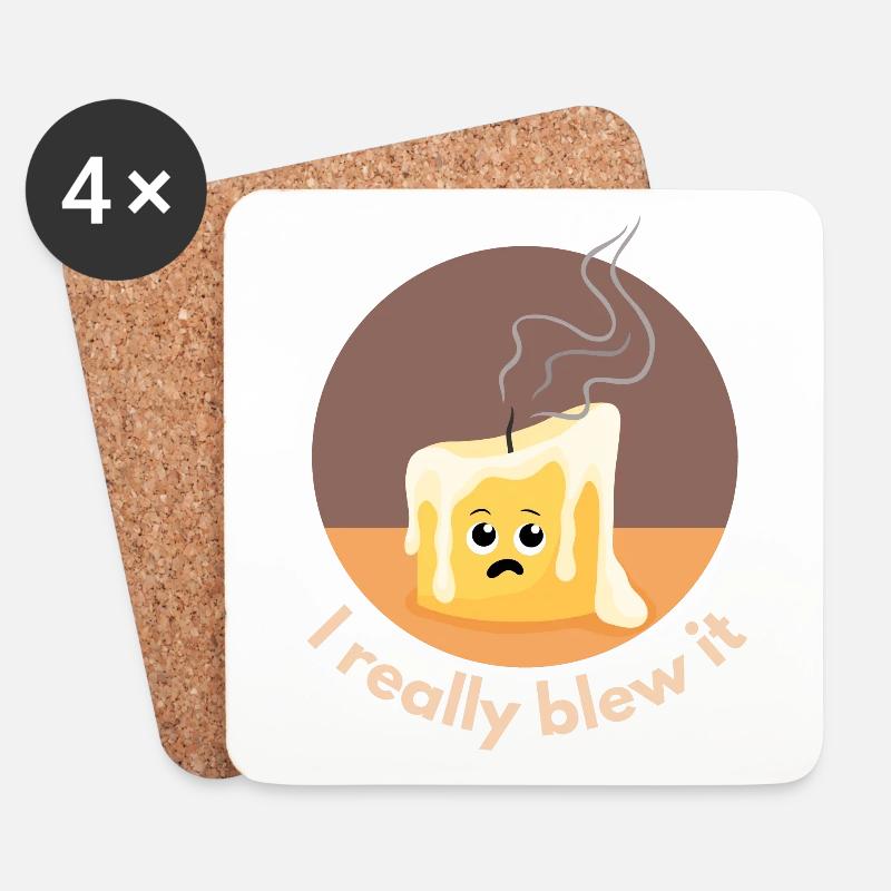 I really blew it - Untersetzer (4er-Set) - Weiß