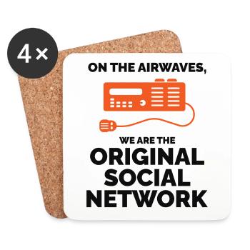 Amateur Ham Radio Operator Original Social Network - Coasters (set of 4) - white - Front
