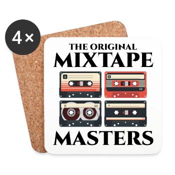 Die originalen Mixtape-Master: 80er-Jahre-Kassette - Untersetzer (4er-Set) - Weiß - Vorne