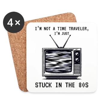 Vintage TV Screen: Nostalgic Connection to 80s - Coasters (set of 4) - white - Front