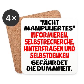 Nicht Manipuliertes - Untersetzer (4er-Set) - Weiß - Vorne