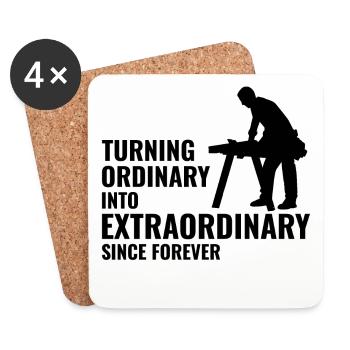 Woodworker Woodcutter Carpenter Lumberjack Funny - Coasters (set of 4) - white - Front