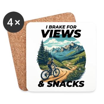 Randonnée équestre Gravel Ride VTT Cyclisme - Dessous de verre (lot de 4) - blanc - Devant