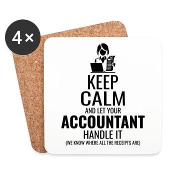 Accountant Accounting Bookkeeping Finance Funny - Coasters (set of 4) - white - Front